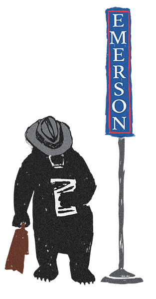 Urs waits for the bus