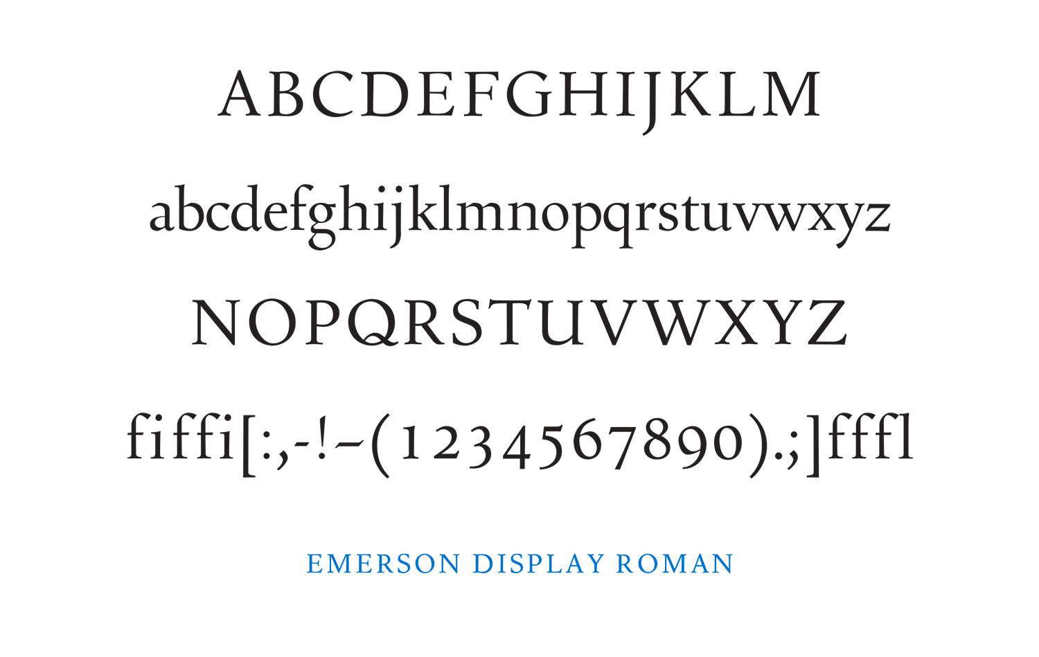 Display Roman Character Set